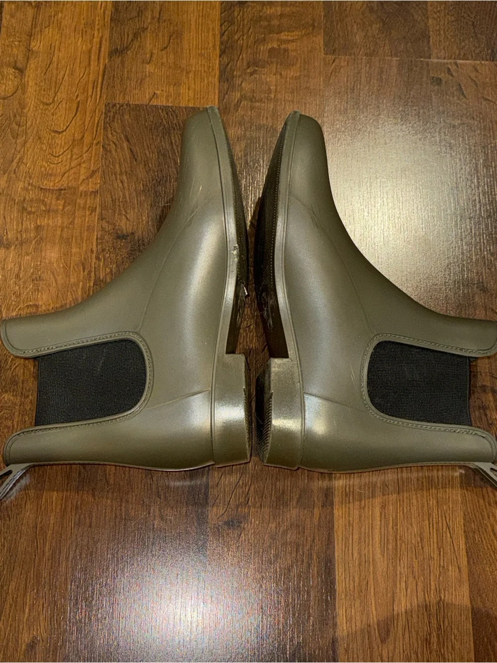Olive Green Chelsea Rain Boots
